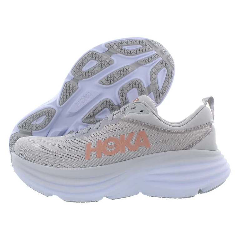 HOKA ONE ONE Bondi 8 Wide Womens Shoes Size 8.5, Color: Harbor Mist/Lunar Rock | Walmart (US)