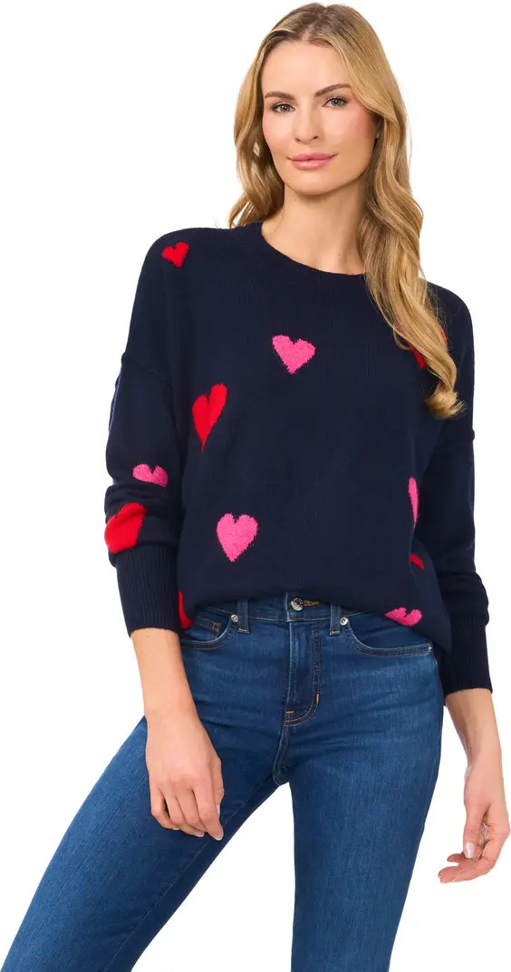 Heart Pattern Intarsia Sweater | Nordstrom