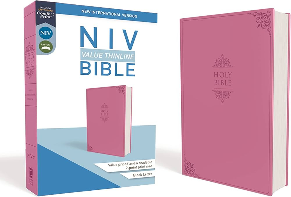 NIV, Value Thinline Bible, Leathersoft, Pink, Comfort Print | Amazon (US)