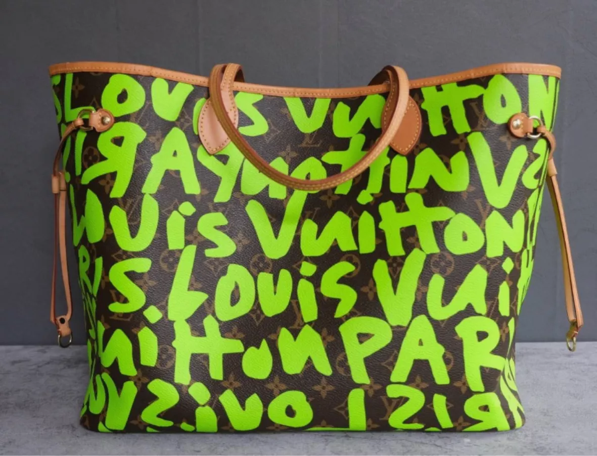 Louis Vuitton Green Graffiti Neverfull GM
