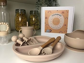 Issimamas® Baby Led Weaning Premium Silicone Feeding Set with Suction Stability | 11 Pcs Divided... | Amazon (UK)