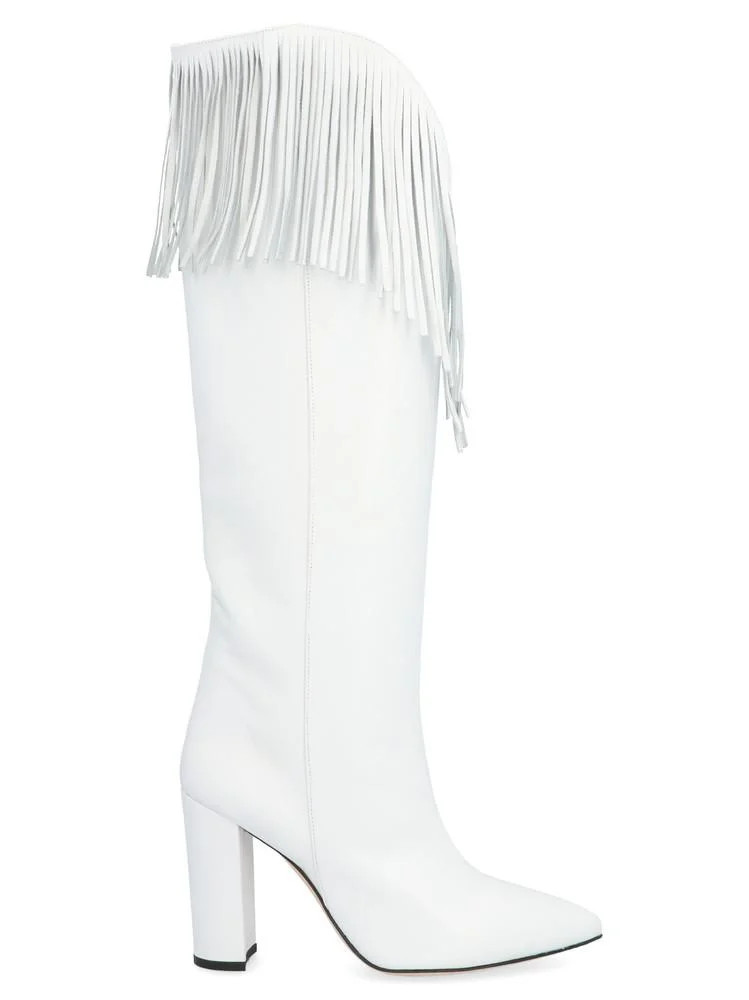 Paris Texas Fringe Trim Knee-High Boots | Cettire Global