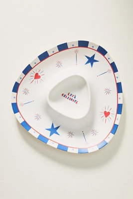 Nephthys Illustrated Stars & Stripes Melamine Chip & Dip Platter | Anthropologie (US)