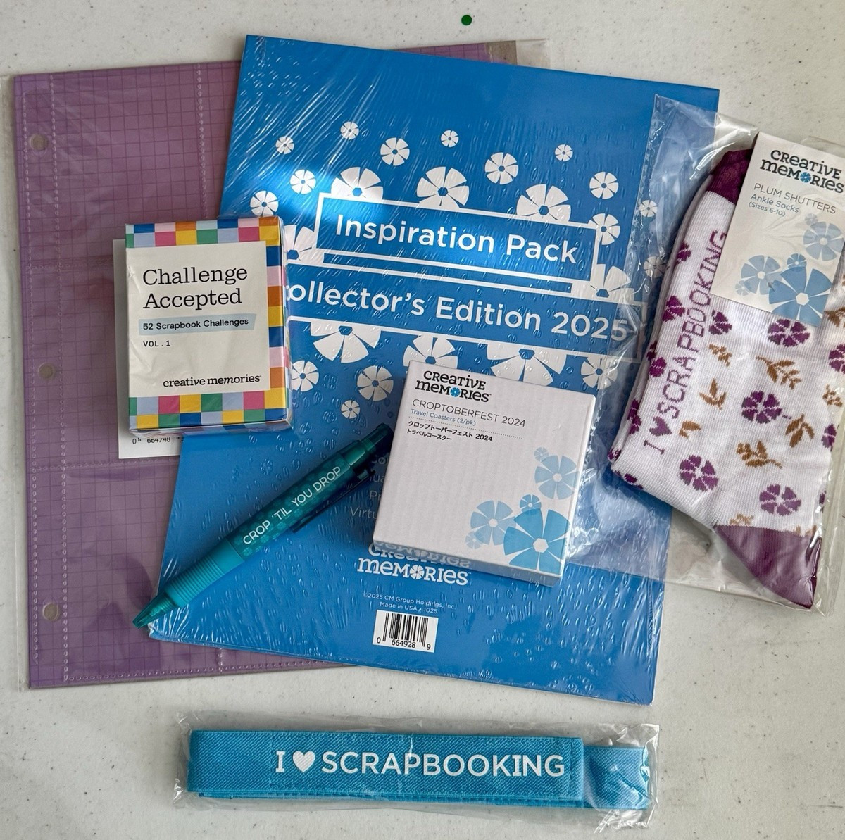 Creative Memories Gift Bundle, Socks, Coasters, Pen, Packing Strap, Idea cards | eBay | eBay US