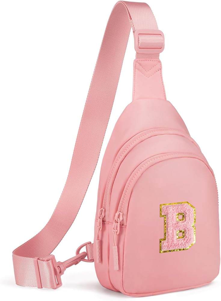 Viverte Small Initial Sling Bag for Girls & Women - Cute Crossbody Fanny Pack Gift | Amazon (US)