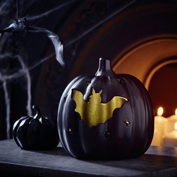 Buy Argos Home Light Up Bat Ceramic Pumpkin Halloween Decoration | Halloween decorations | Argos | argos.co.uk