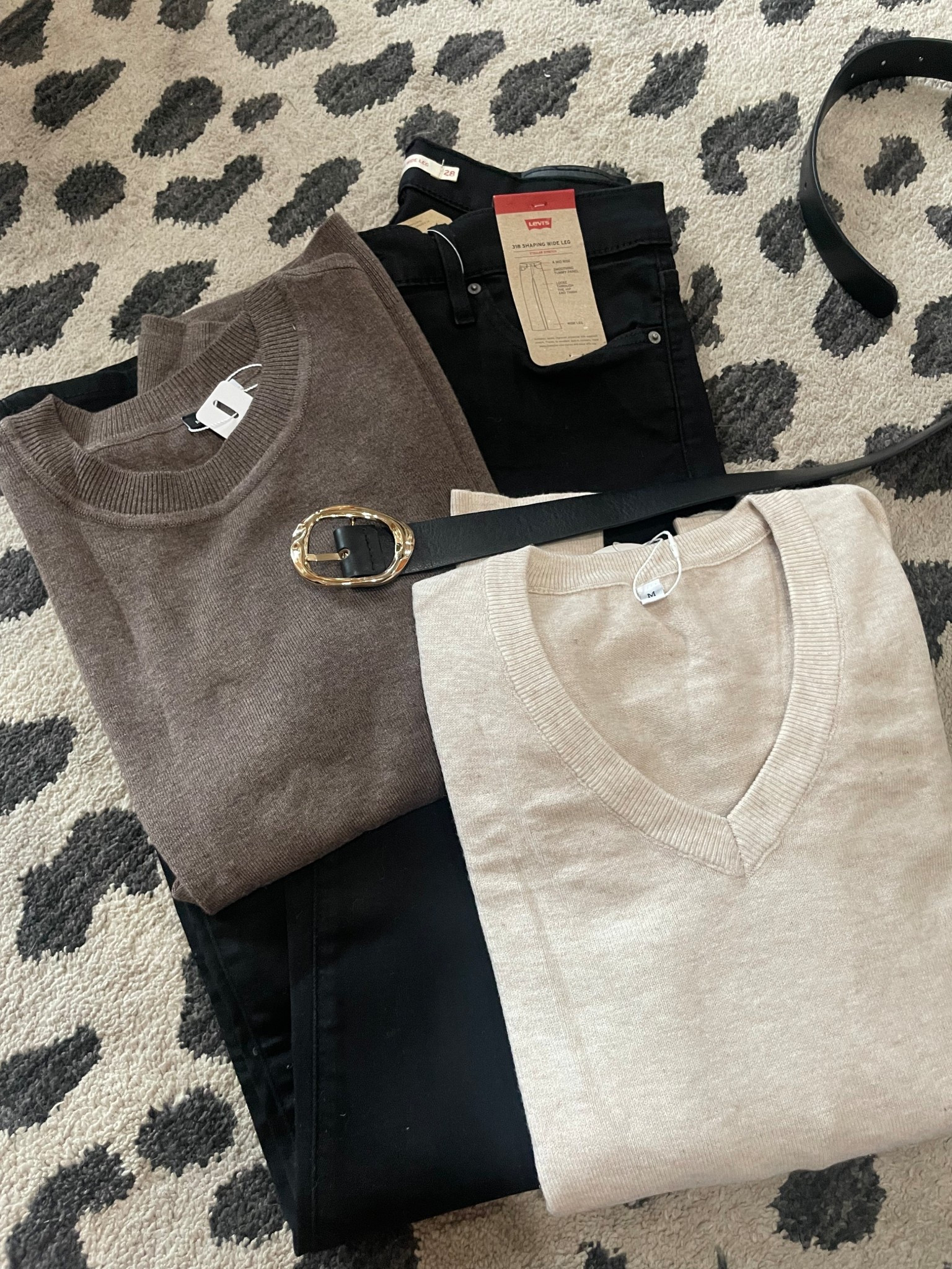 A little pre-fall hall flat lay absolutely love these two sweaters they are both so soft and comfy. Both are from Amazon and so are these jeans and this belt perfect fall fashion.

#LTKOver40 #LTKSaleAlert #LTKFallSale