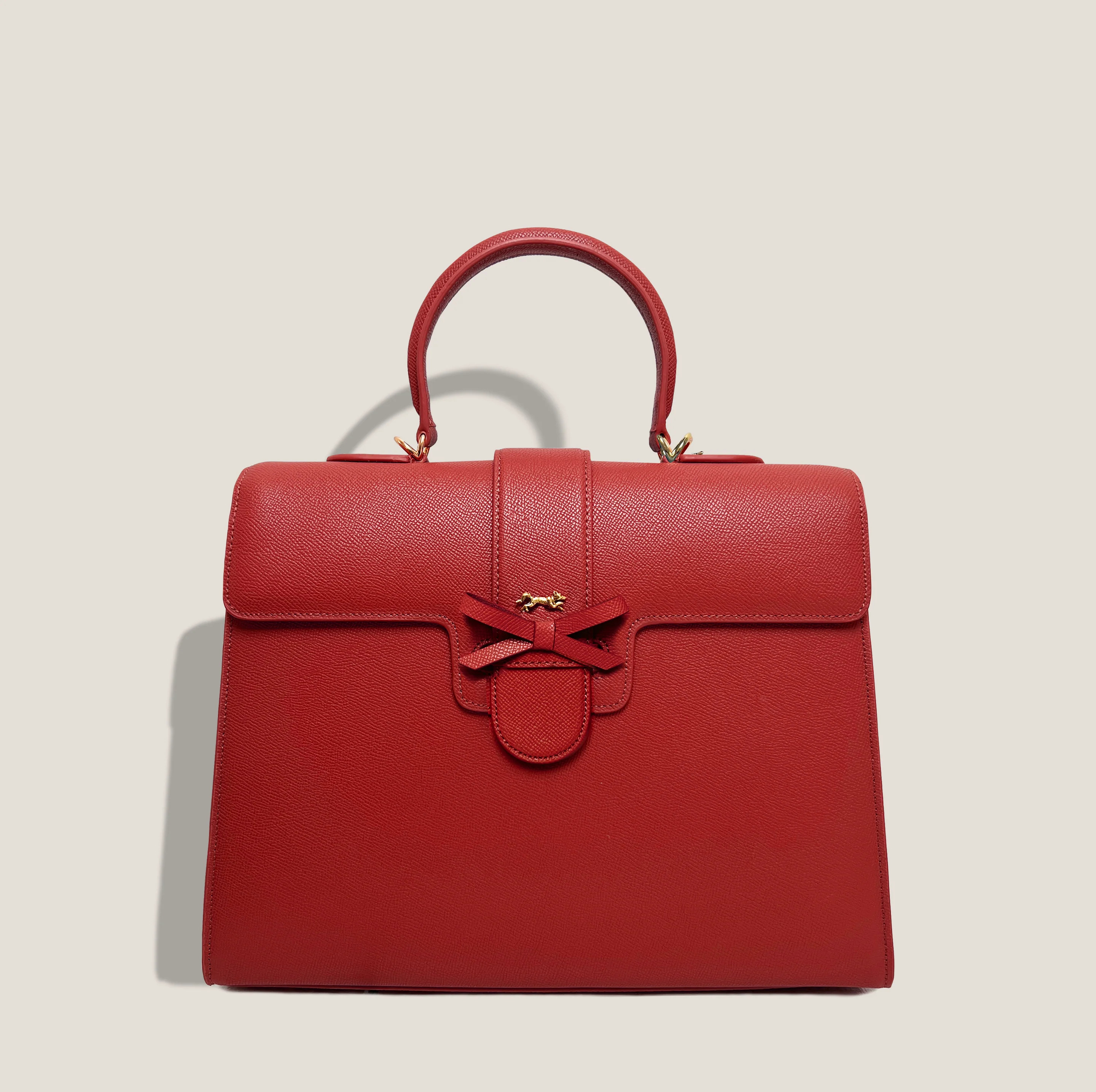 THE CARLTON BOW BAG in Poppy | MME.MINK