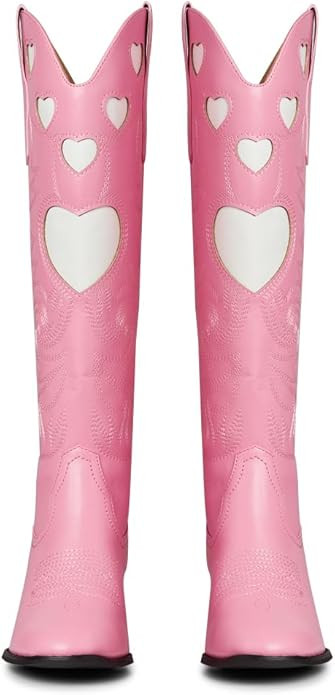 AOSPHIRAYLIAN Cowgirl Boots For Women Cute Heart Shape Cowboy Boots Fashion Womens Western Boots ... | Amazon (US)