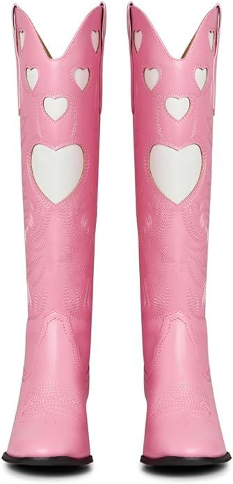 AOSPHIRAYLIAN Cowgirl Boots For Women Cute Heart Shape Cowboy Boots Fashion Womens Western Boots ... | Amazon (US)