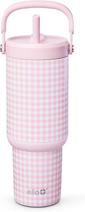 Ello Oasis Go+ 26oz Tumbler with Top Handle and Retracting Straw | Reusable Insulated Stainless S... | Amazon (US)