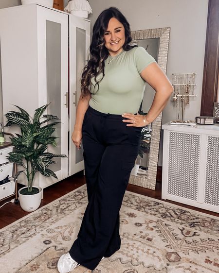 The most comfortable travel outfit! These black cargo pants and the softest bodysuit! 

Wearing an L in the pants and an xl in the bodysuit 

#LTKcurves #LTKtravel #LTKFind
