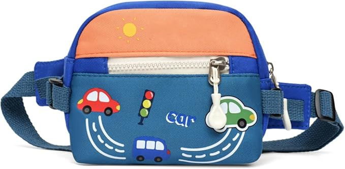 Cute Car Kids Waist Fanny Pack Small Nylon Crossbody Bag Belt Bag for Toddler Girls Boys | Amazon (US)
