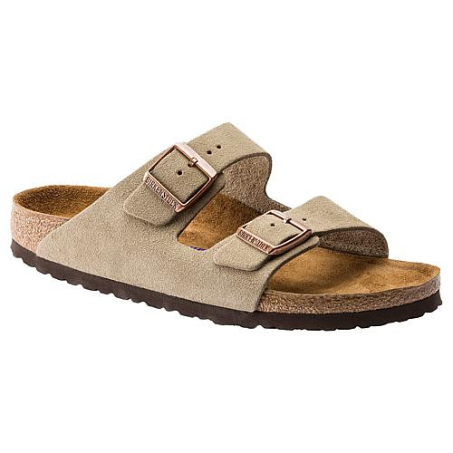 Birkenstock Arizona Suede Leather Sandal - Tan - 5/5.5 | HSN