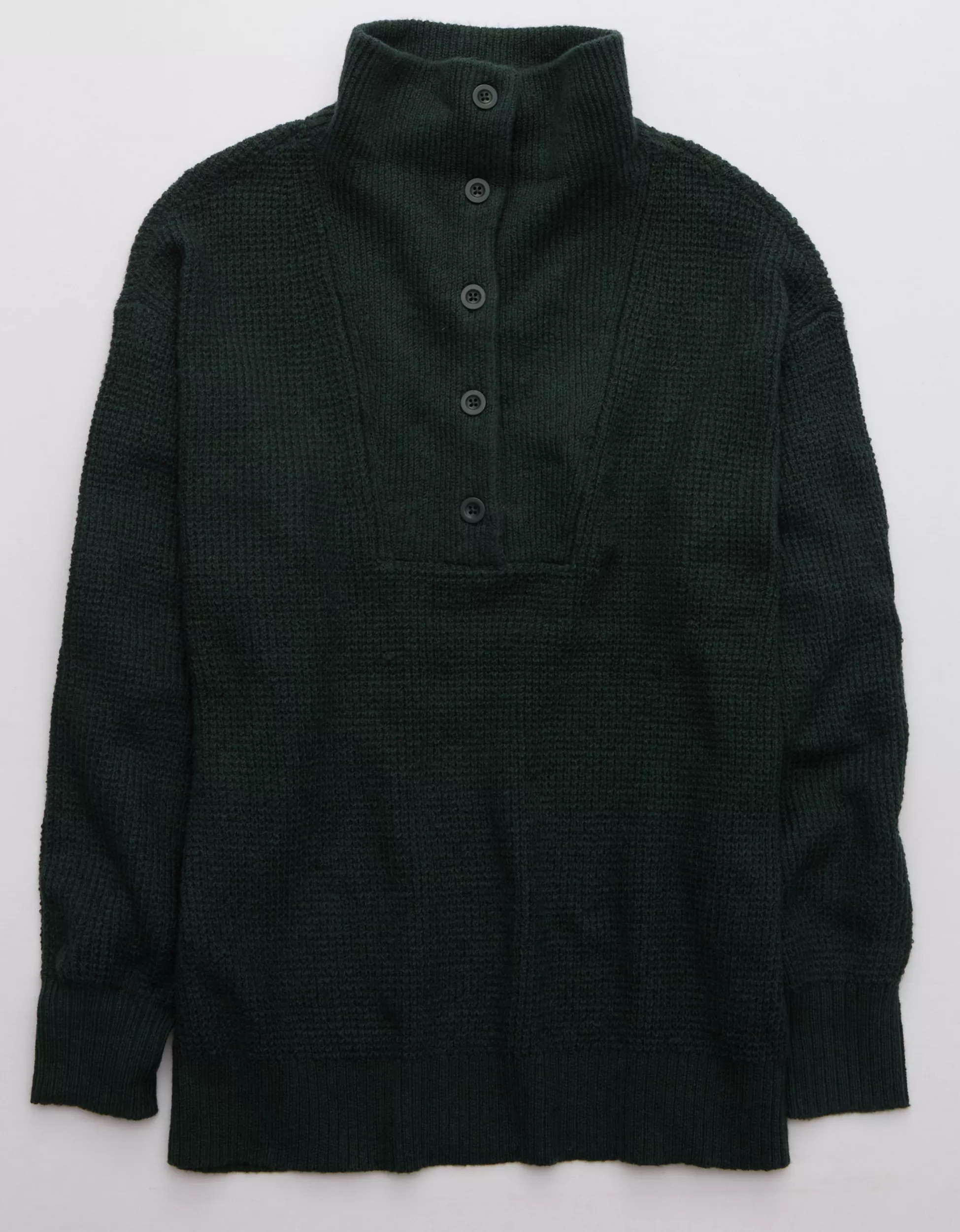 Aerie CozyUp Waffle Button Sweater | Aerie