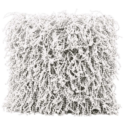 Nourison Skinny Fugga Shag Decorative Throw Pillow, 20" x 20", White | Walmart (US)