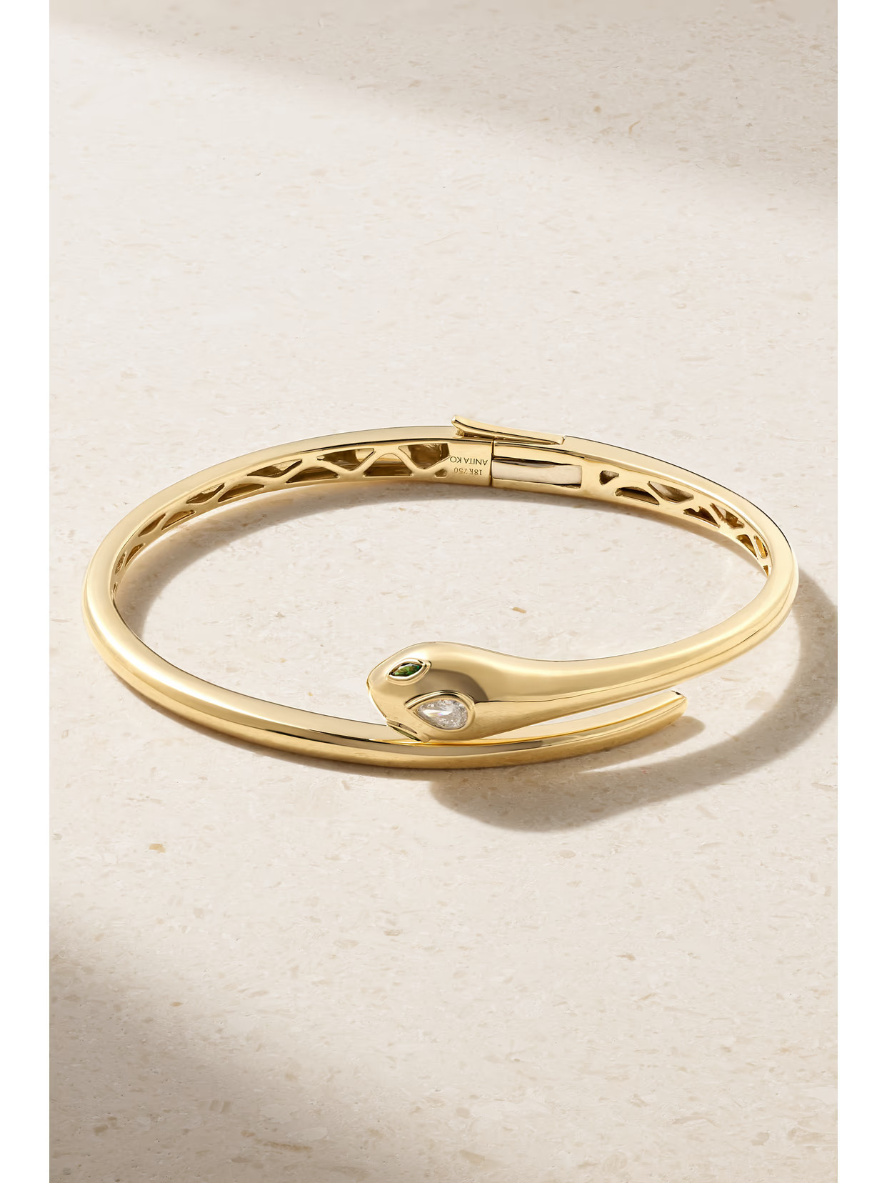 Anita Ko - Snake Coil 18-karat Gold, Diamond And Emerald Bracelet - One size | NET-A-PORTER APAC