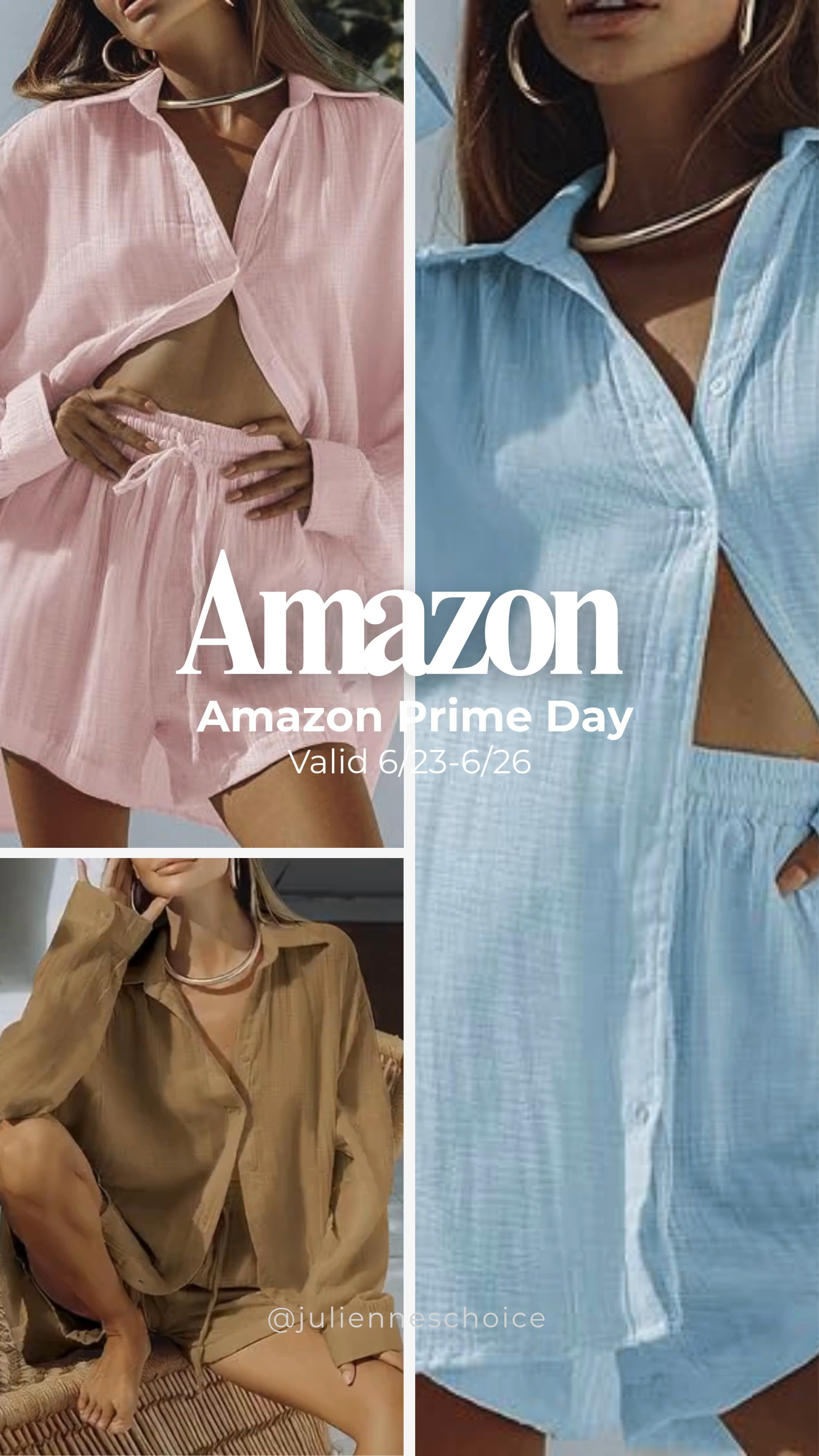 Amazon Prime Day
6/23–6/26

Fashion • Beauty • Home • Kitchen • Tech
Millions of exclusive deals for Prime members.✨julienneschoice 


#AmazonPrimeDay
#PrimeDayDeals
#AmazonFashion
#FashionFinds
#SummerStyle
#ChicStyle
#WardrobeEssentials
#LTKStyle
#LTKFashion
#LTKFinds
#AmazonFavorites
 

 #LTKootd #LTKSaleAlert #LTKTravel