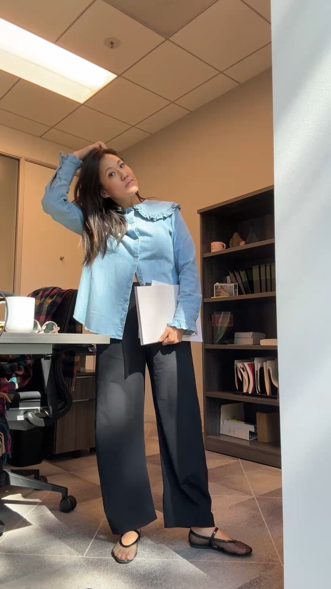 Denim top size 4 and Ruti pants size 8 regular not petit 

#LTKootd #LTKSeasonal #LTKdayinmylife