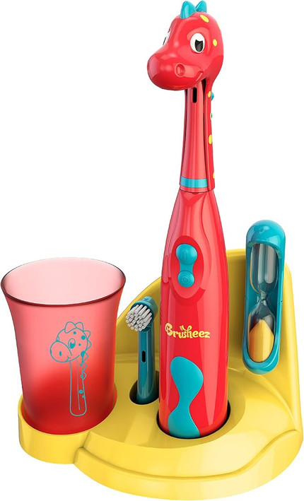 Click for more info about Brusheez® Kids Electric Toothbrush Set (Carnivore Edition) - Battery Operated, Soft Bristles, Ea...