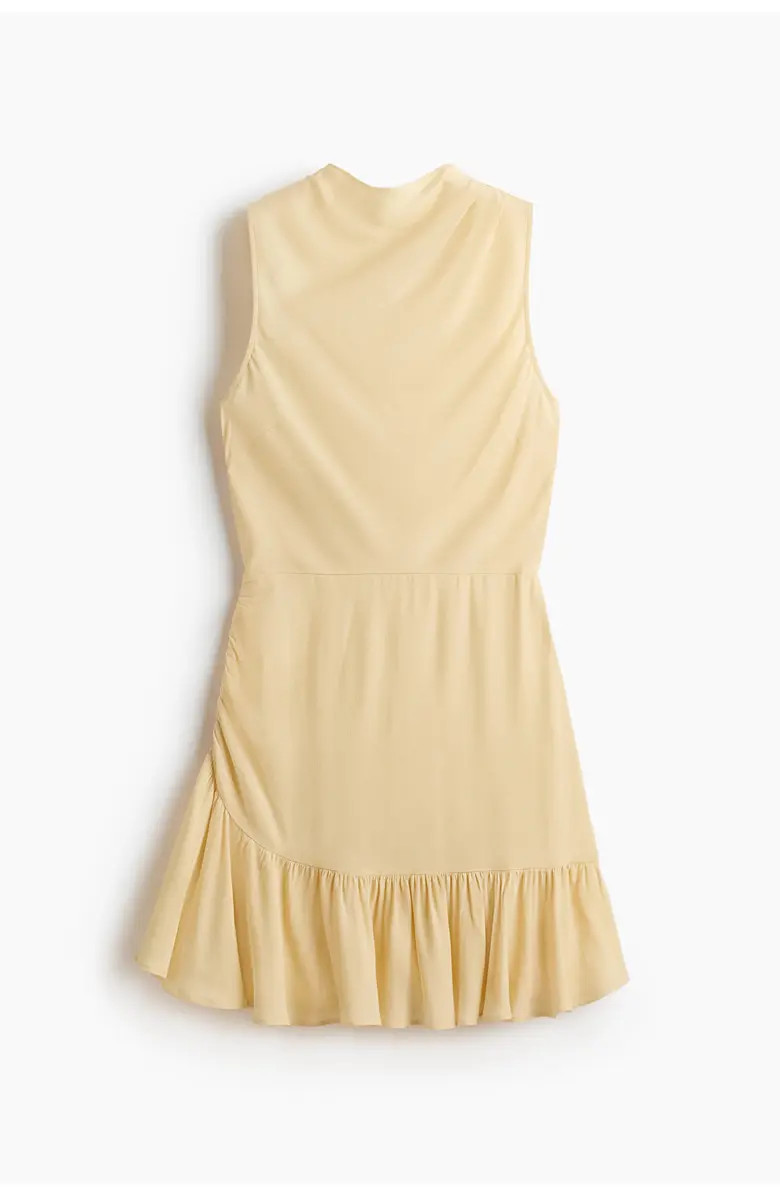 Frill-trimmed Crêpe Dress | Nordstrom