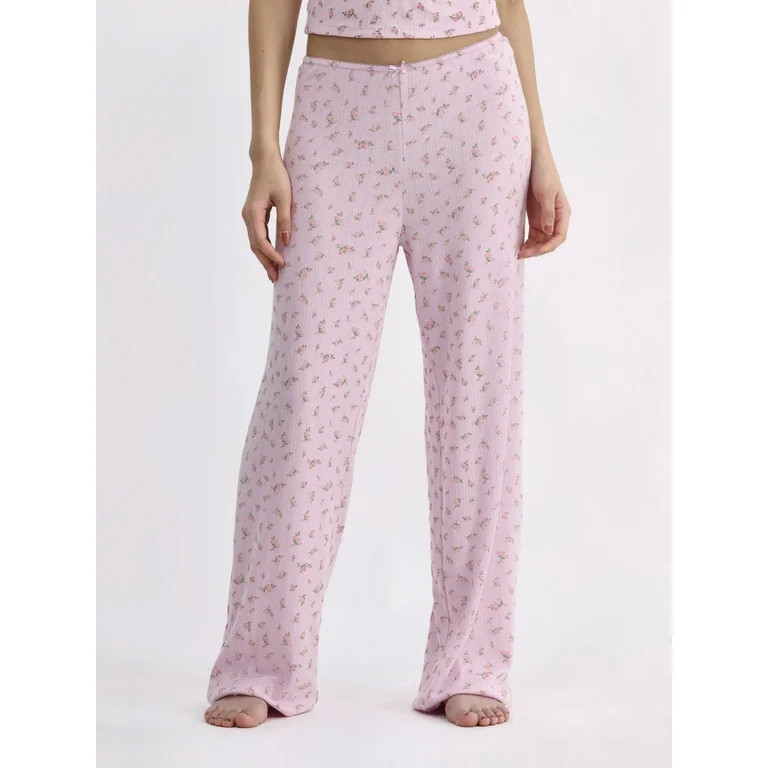 No Boundaries Pointelle Sleep Pants, 31'' Inseam, Women’s - Walmart.com | Walmart (US)