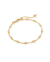 Haven Gold Crystal Heart Delicate Chain Bracelet in White Crystal | Kendra Scott | Kendra Scott