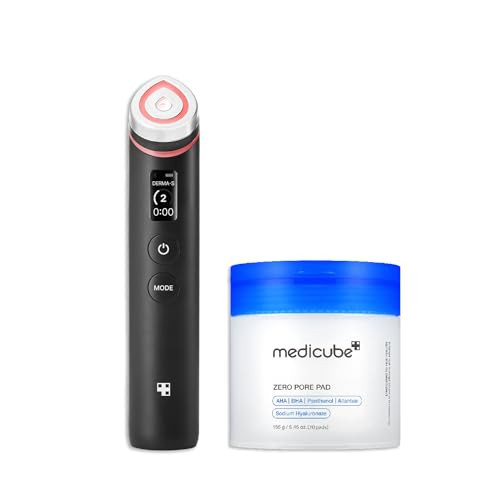 medicube Deep Clean to Deep Glow Set: Age-R Booster Pro (Black) and Zero Pore Pads 2.0 | Amazon (US)