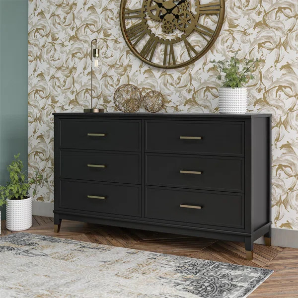 Westerleigh 6 Drawer 56.77" W Double Dresser | Wayfair North America