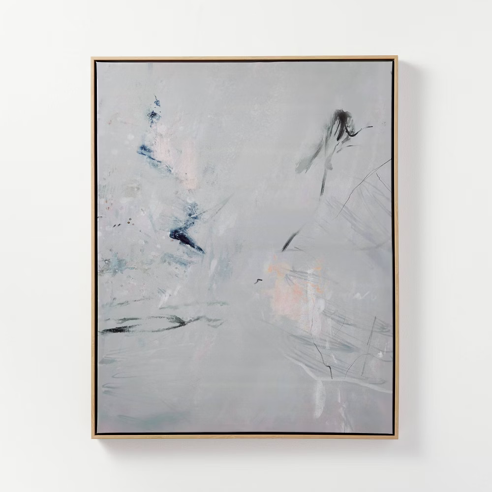 24"" x 30"" Natural Abstract Markings Framed Wall Art - Threshold™ designed with Studio McGee | Target