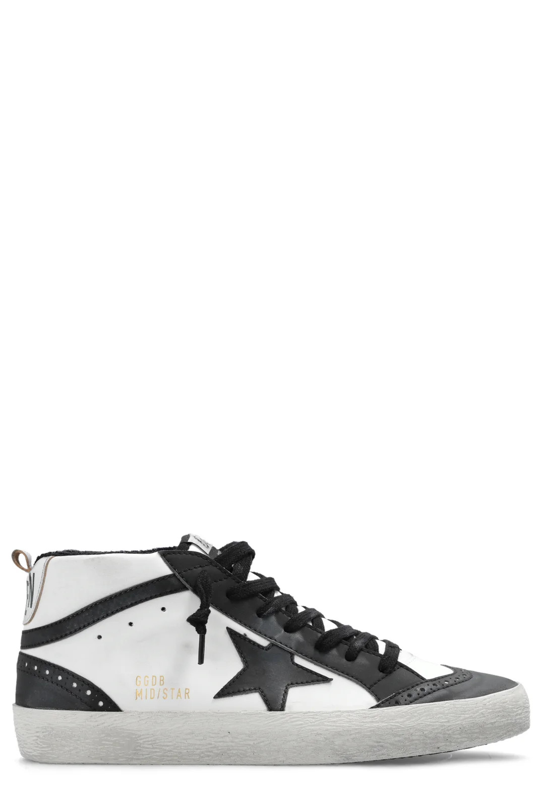 Golden Goose Deluxe Brand Mid Star High-Top Lace-Up Sneakers | Cettire Global