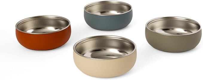 Monkey Proof™ Non-Toxic Stainless Steel Child Bowl 5” with Non-Slip Silicone Shell, (Set of 4... | Amazon (US)