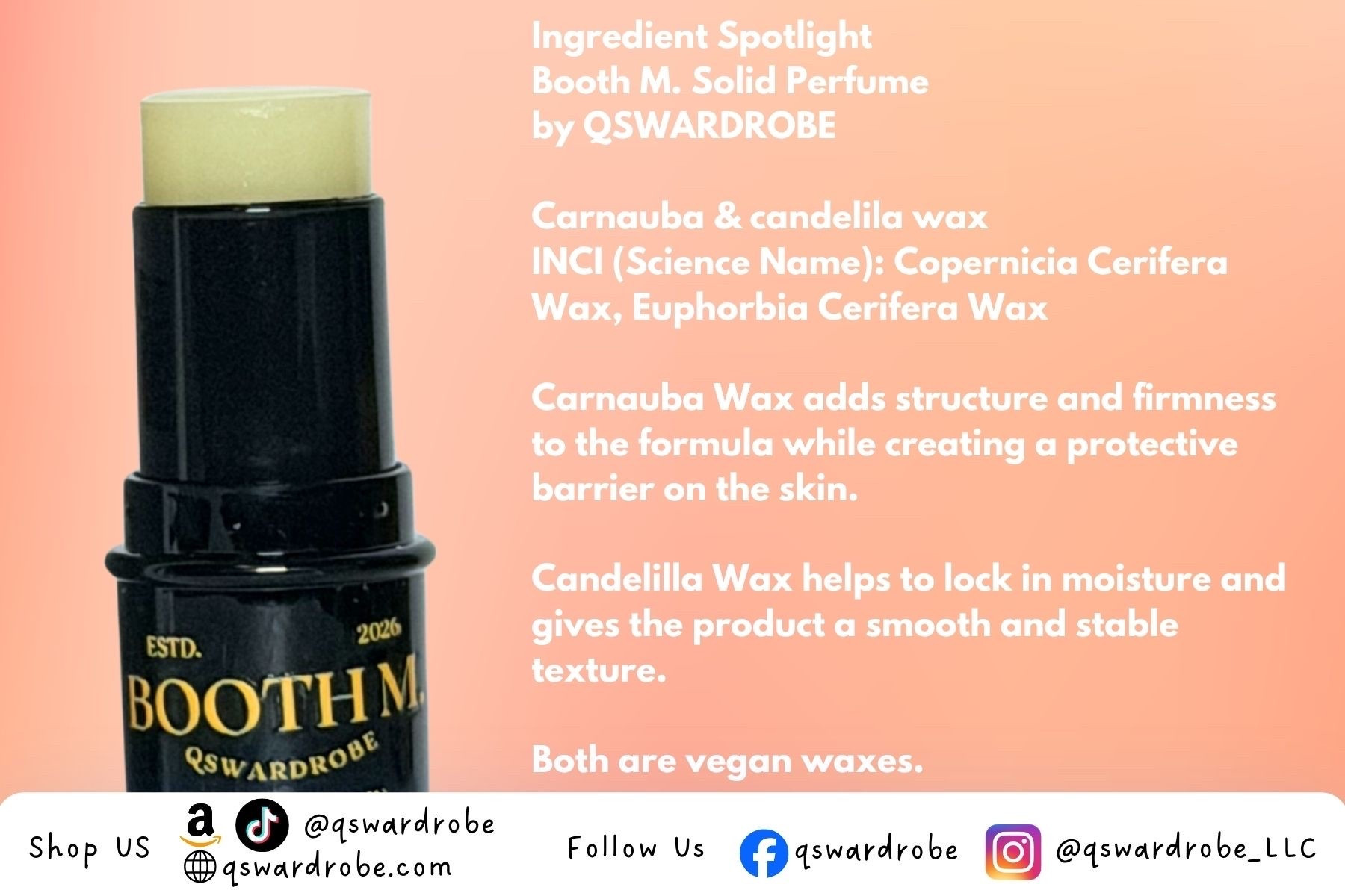 This is what gives the solid perfume its structure while still keeping that smooth, wearable feel. 

#solidperfume #veganwax #bodycareroutine #fragrancecommunity #qswardrobe

#LTKdayinmylife #LTKgrwm #LTKselfcare