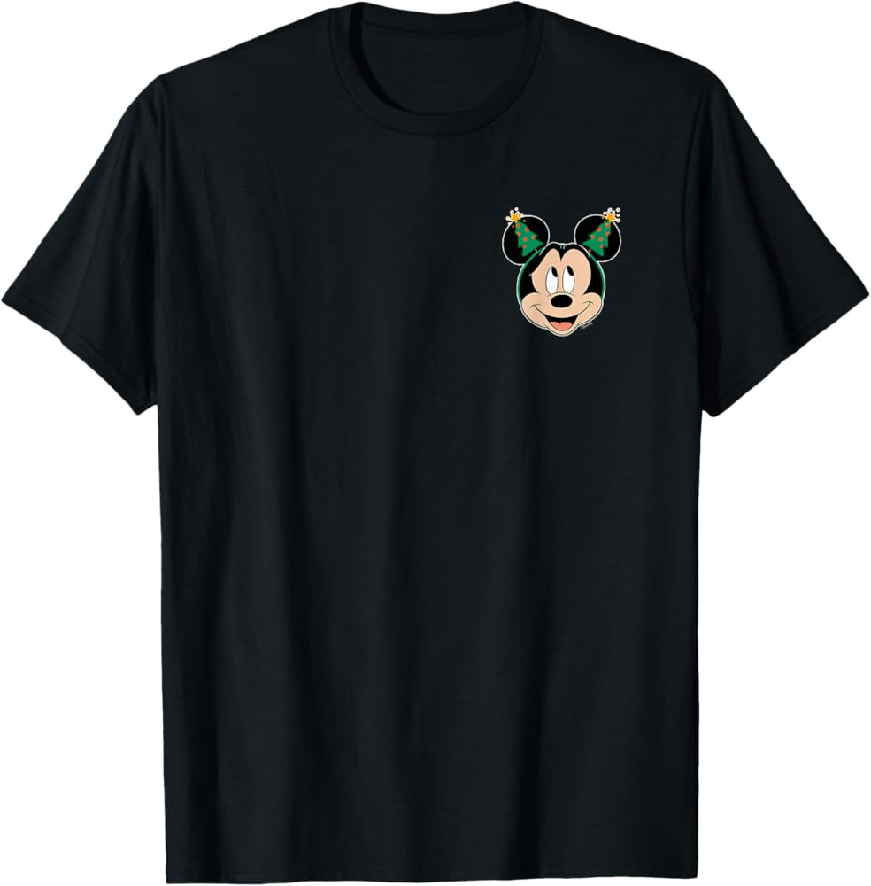 Disney Mickey Mouse Christmas Tree Headband Corner Art T-Shirt | Amazon (US)