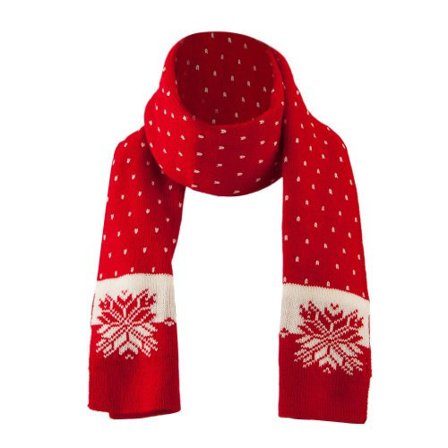 Large Snowflake Designed Scarf - Red OSFM | Amazon (US)