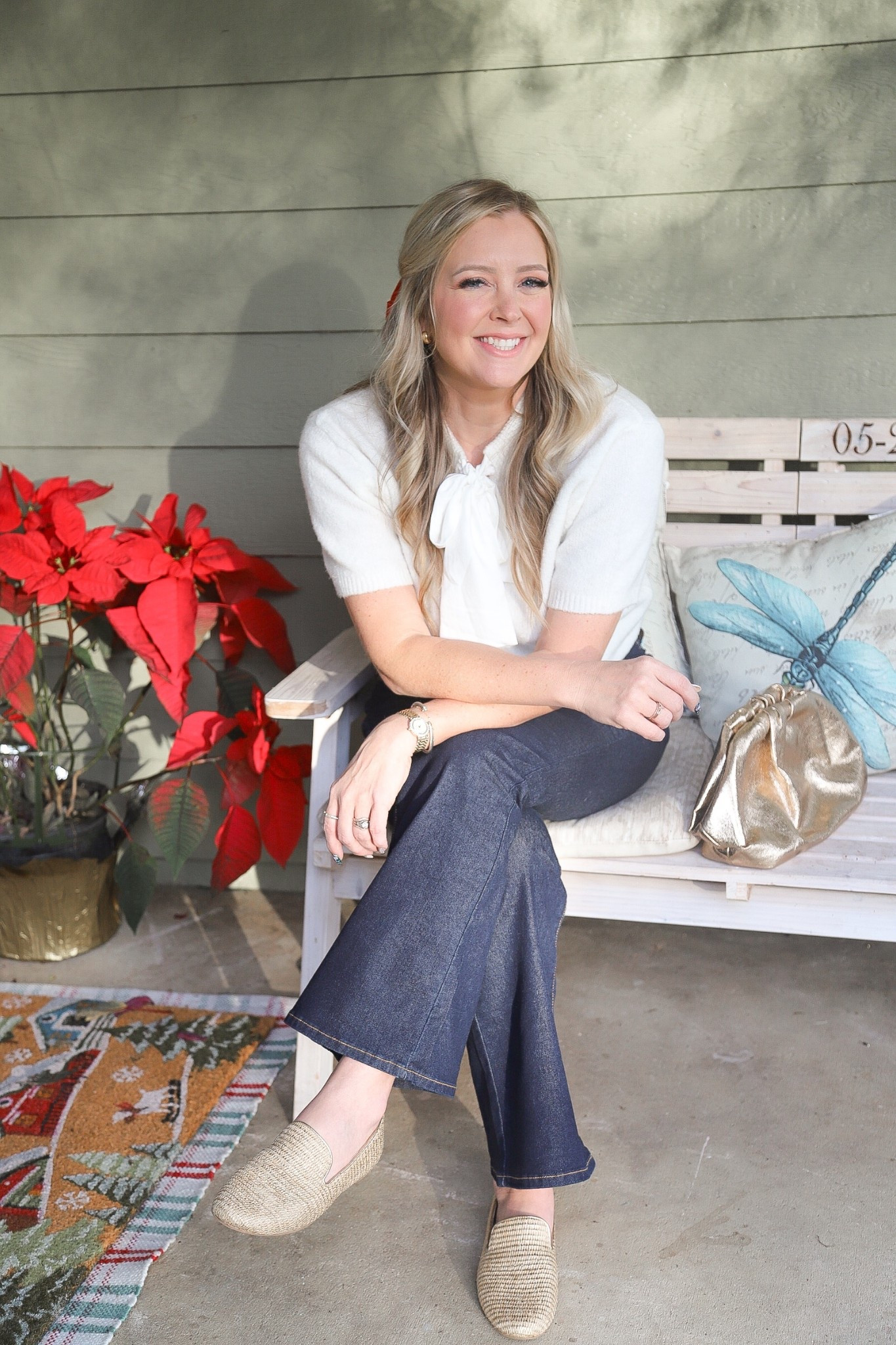Winter whites, dark denim, and a shoe  that goes with everything! The @JackRogersUSA Bradley metallic loafer is elegant now and perfect for spring. Shop online now. #ad #jackisback #jackrogers #lovemyjacks 

#LTKgrwm #LTKHoliday #LTKWorkwear
