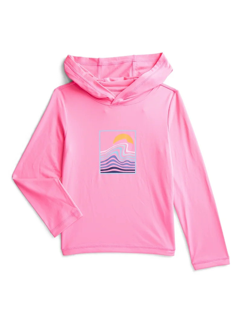 Wonder Nation Boys Hooded Rash Guard with Long Sleeves, Sizes 4-18 & Husky | Walmart (US)