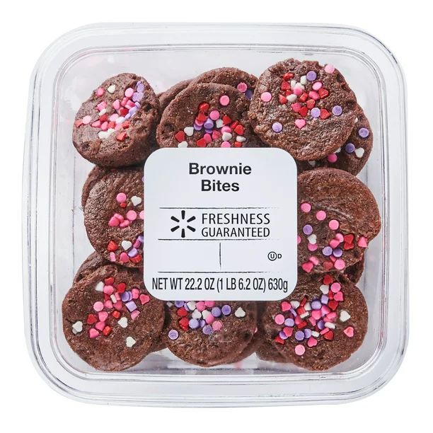 Freshness Guaranteed Valentine's Day Chocolate Brownie Dessert Bites, 22.2 oz, 33 Count - Walmart... | Walmart (US)