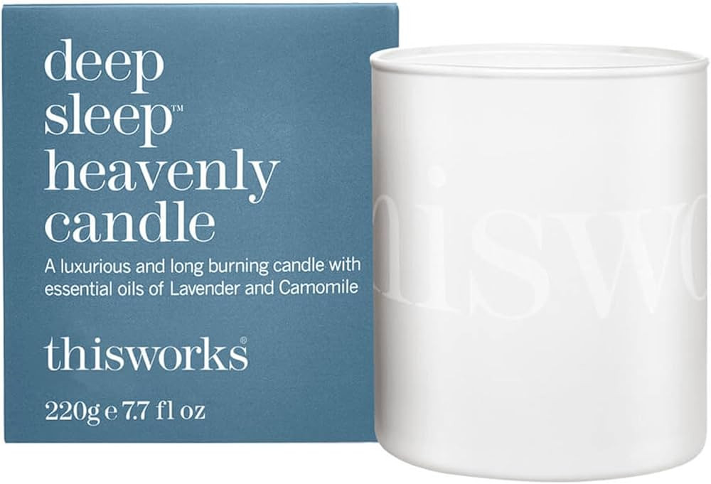 This Works Deep Sleep Heavenly Candle, 220 g - Luxury Candle Enriched with Essential Oils of Lave... | Amazon (UK)