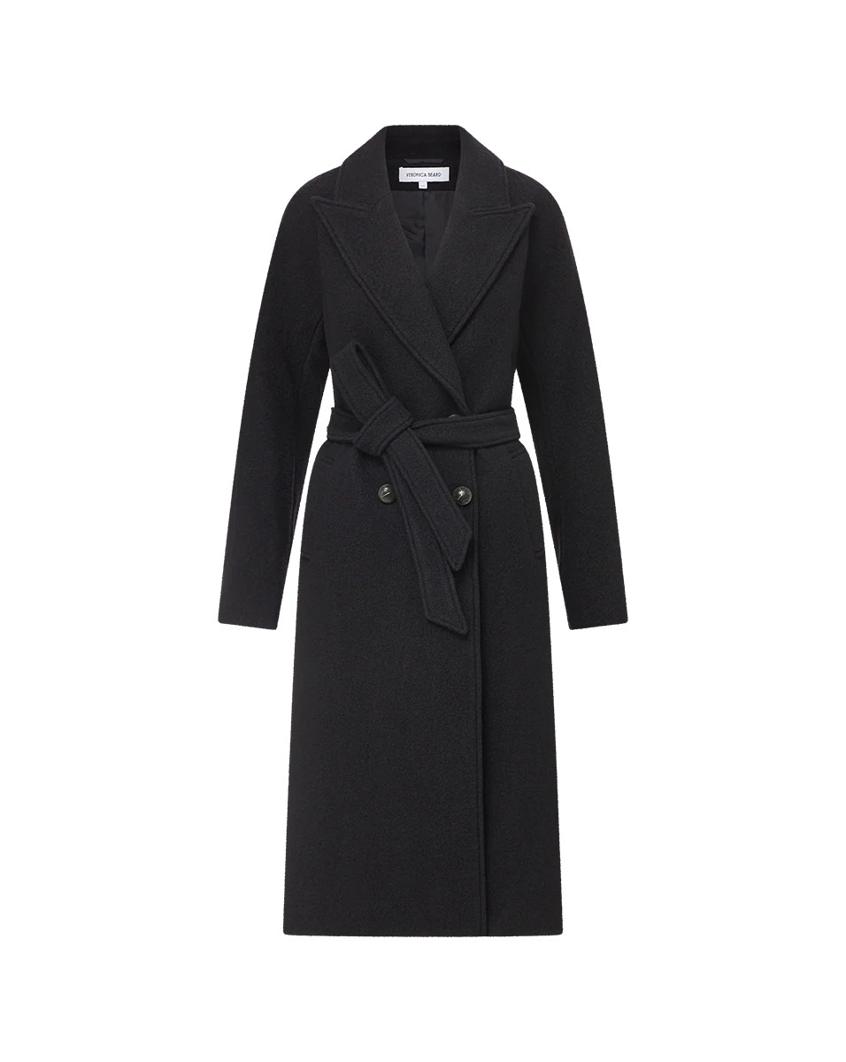 Della Wool Dickey Coat in Black | Veronica Beard | Veronica Beard