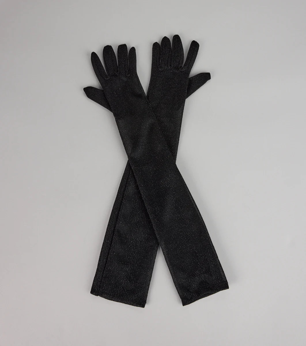Center Stage Glitter Mesh Gloves | Windsor Stores