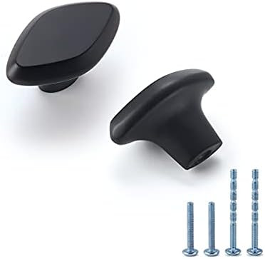 LIMUR Hardware 10 Pack Matte Black Kitchen Cabinet Knobs Diamond Cabinet Knobs Drawer Pulls Door Kno | Amazon (US)