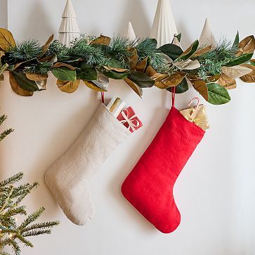 Neutral Linen Stockings | West Elm (US)