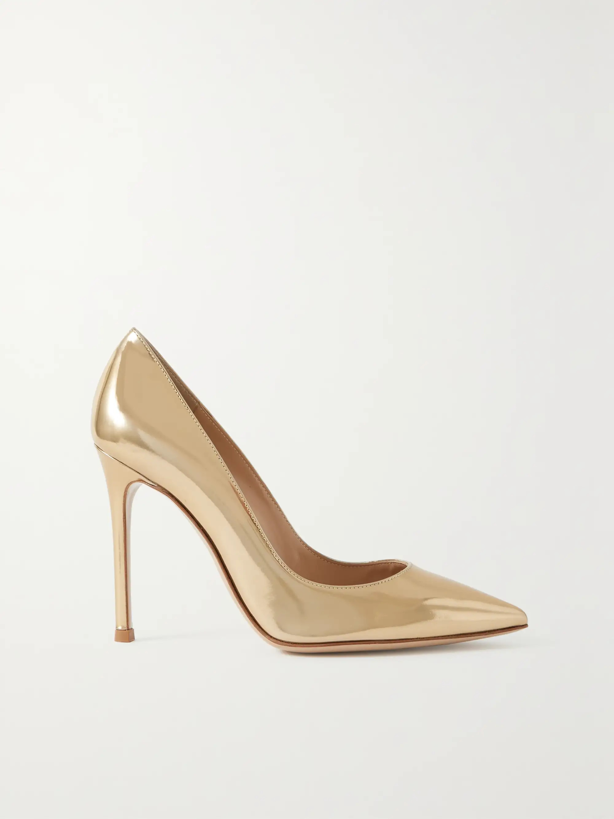 Gianvito 105 metallic leather pumps | NET-A-PORTER (US)
