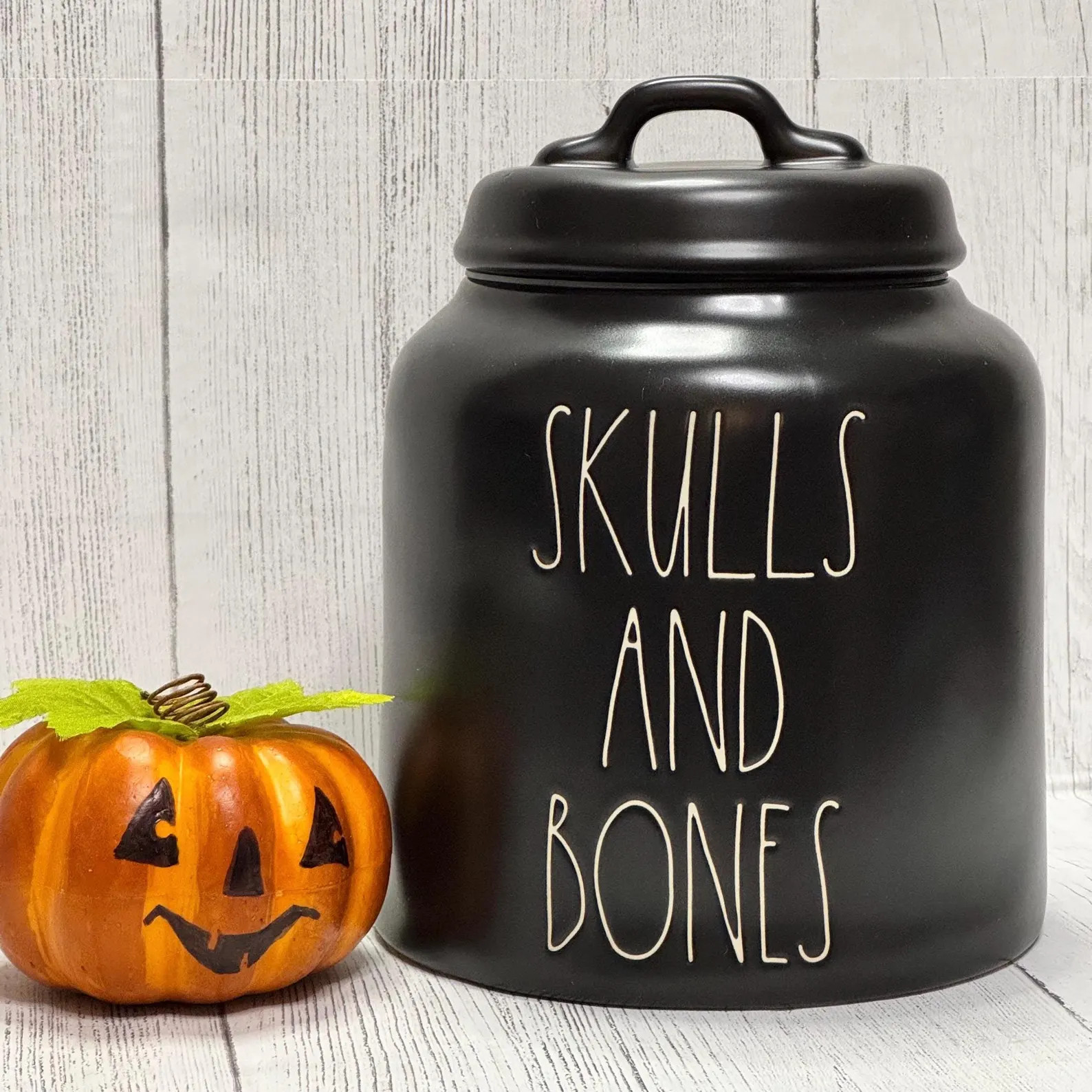 NEW Rae Dunn Halloween “skulls and Bones” Large Canister - Etsy | Etsy (US)