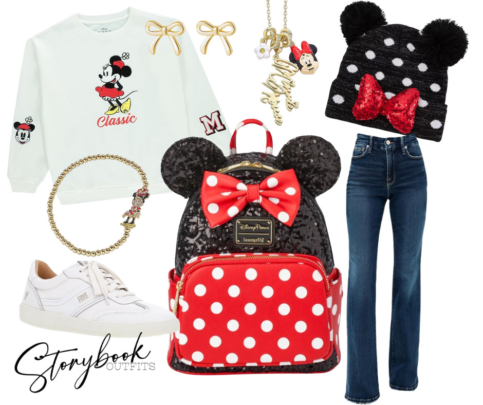 ✨ Classic never goes out of style! ✨
This Minnie look is giving vintage Disney vibes with her signature red, black & white polka dots. 🖤❤️ From the sparkly Minnie backpack to the cozy pom beanie and retro sweatshirt, this outfit is perfect for a chilly park day or a cozy winter weekend!

🎀 Style tip: Add gold bows and dainty Minnie jewelry for that extra bit of pixie polish.
👟 Comfortable, cute, and totally Minnie-approved!

 

 #LTKStyleTip 

#LTKTravel