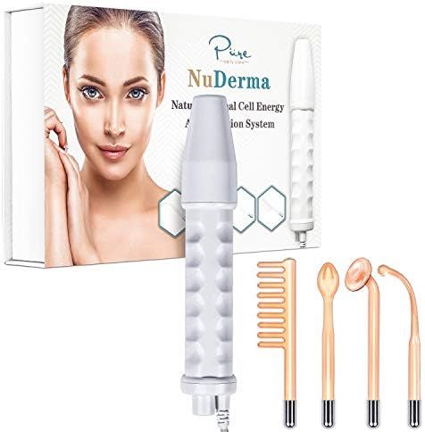 NuDerma Portable Handheld High Frequency Skin Therapy Wand Machine w/Neon – Anti-Aging - Skin T... | Amazon (US)