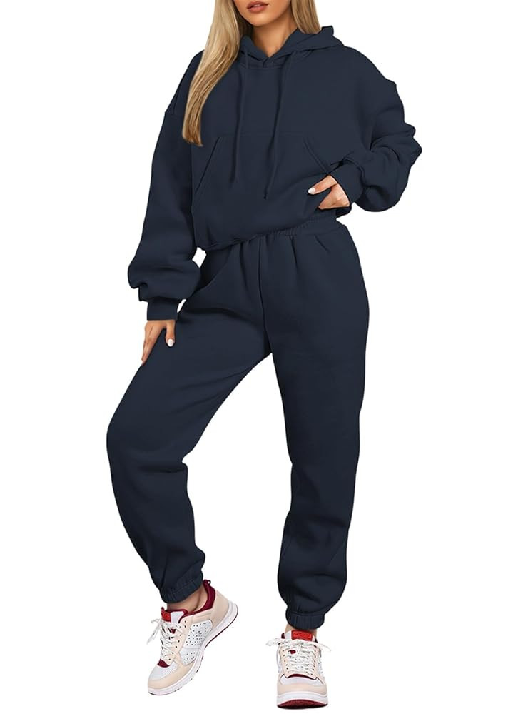 Herseas Womens 2 piece Outfits Lounge Sets Sweatsuits Hoodies Long Sleeve Sweat Set Fleece Fall F... | Amazon (US)