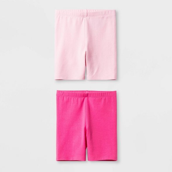 Toddler Girls' Solid 2pk Bike Shorts - Cat & Jack™ Pink | Target