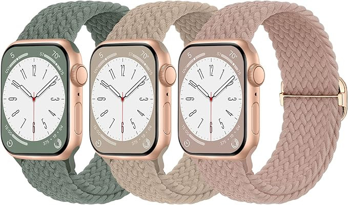 Braided Solo Loop Compatible with Apple Watch Band 38mm 40mm 41mm 42mm 44mm 45mm 49mm for Women M... | Amazon (US)